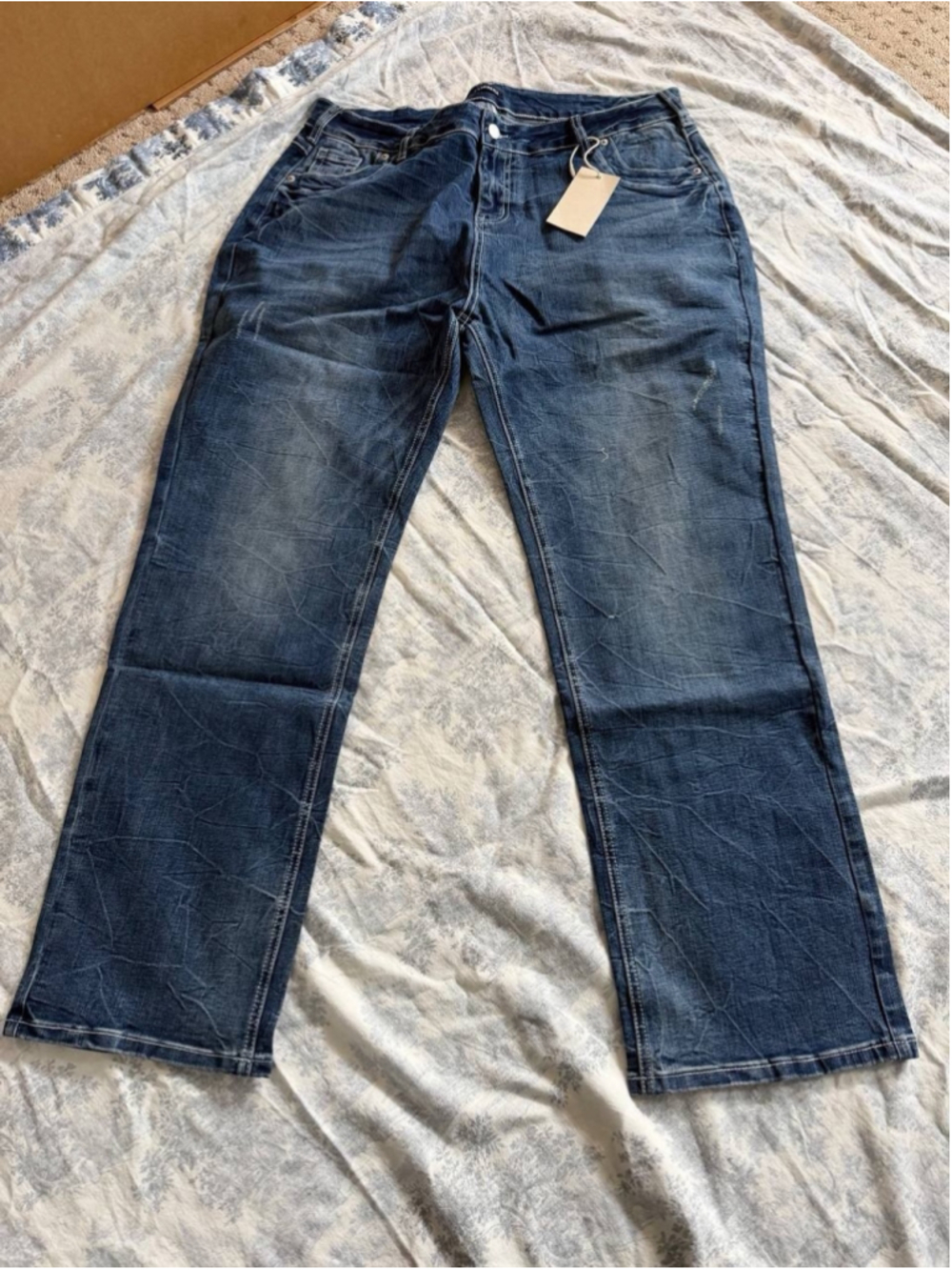 Flamingals Mid Rise Straight Leg Jeans 4XL